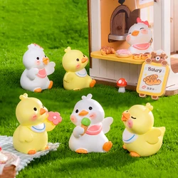 Anime Figure Little Yellow Duck Model Decoration Cute Car Mounted Ornaments Accessories Creative Cute Mini Ornaments Gifts