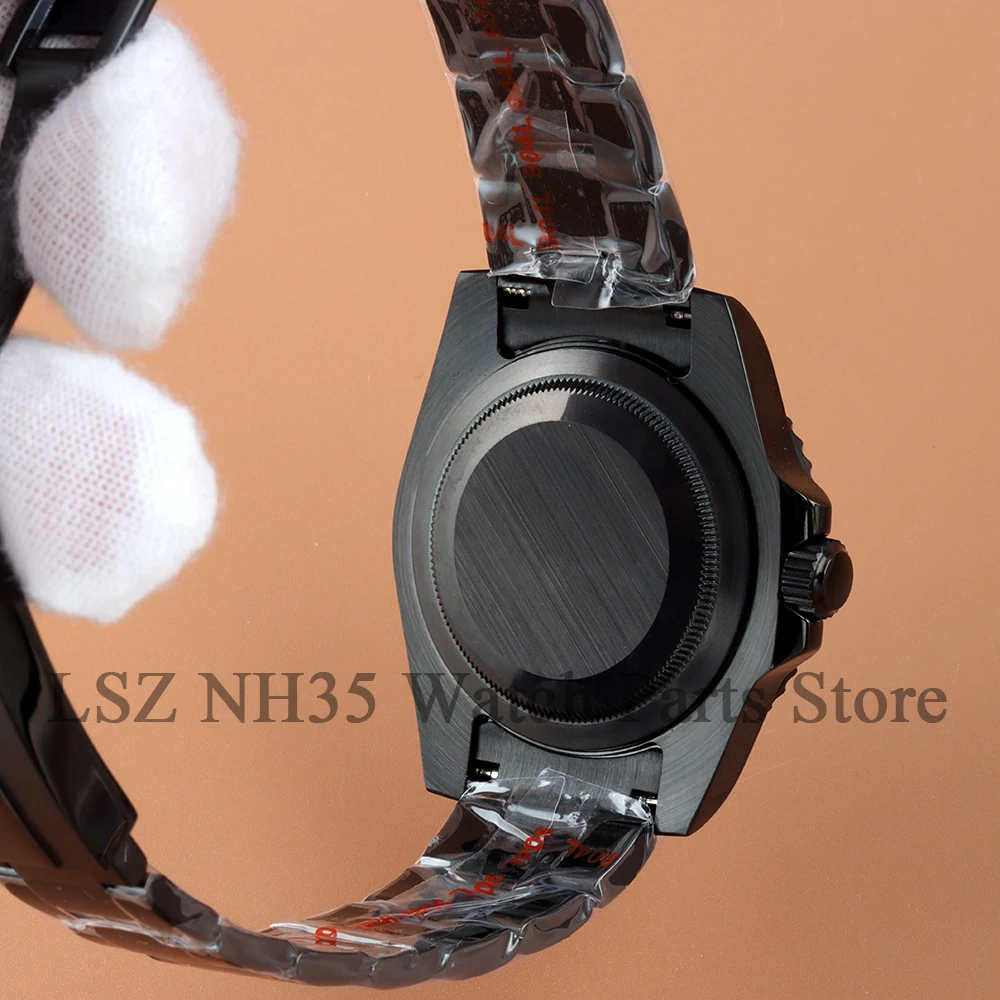 28.5MM Black Dial Hands 40MM Watch Case Sapphire glass Oyster Bracelet For NH35 NH36 NH38 Movement Yacht-master Watch Case Set