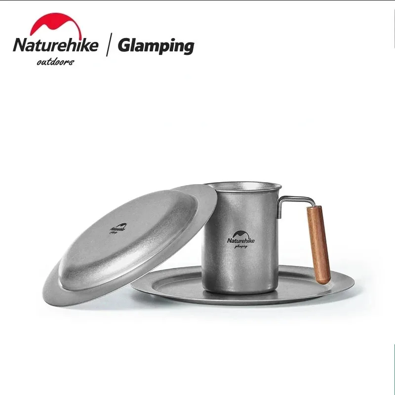 Naturehike Outdoor  Stainless Steel Vintage Tableware Stainless Steel Coffee Cup Salad Plate Dish Vintage For Camping Hiking