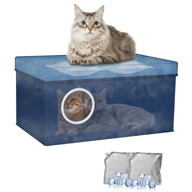 

Air conditioner cat's nest light blue summer cool nest universal in all seasons semi-closed breathable waterproof