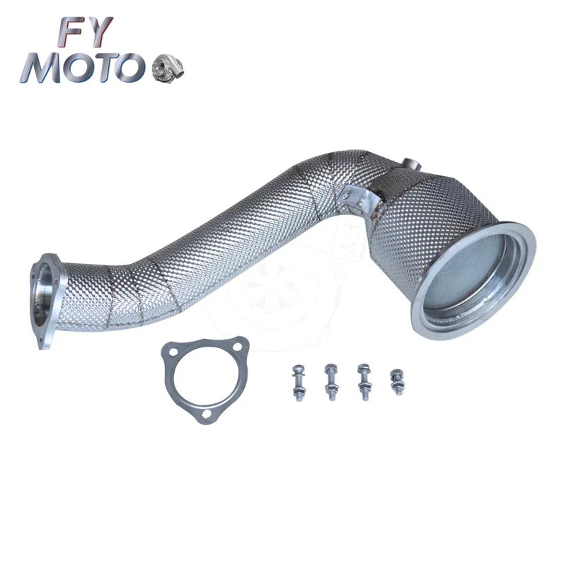 For Panamera 971 3.0T 19+ catted Downpipe with heat shield