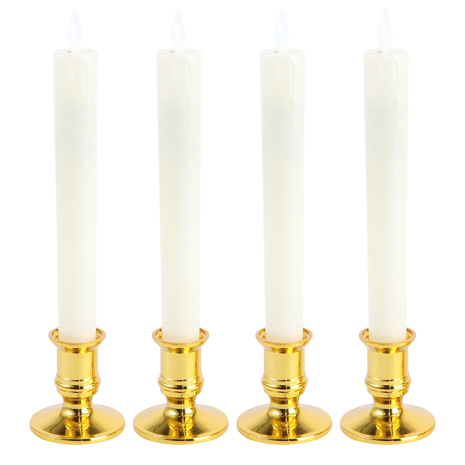 2 pçs led velas eletrônicas longas luzes sem chama simulação balanço lâmpada para decoração de festa luz noturna castiçal branco dourado