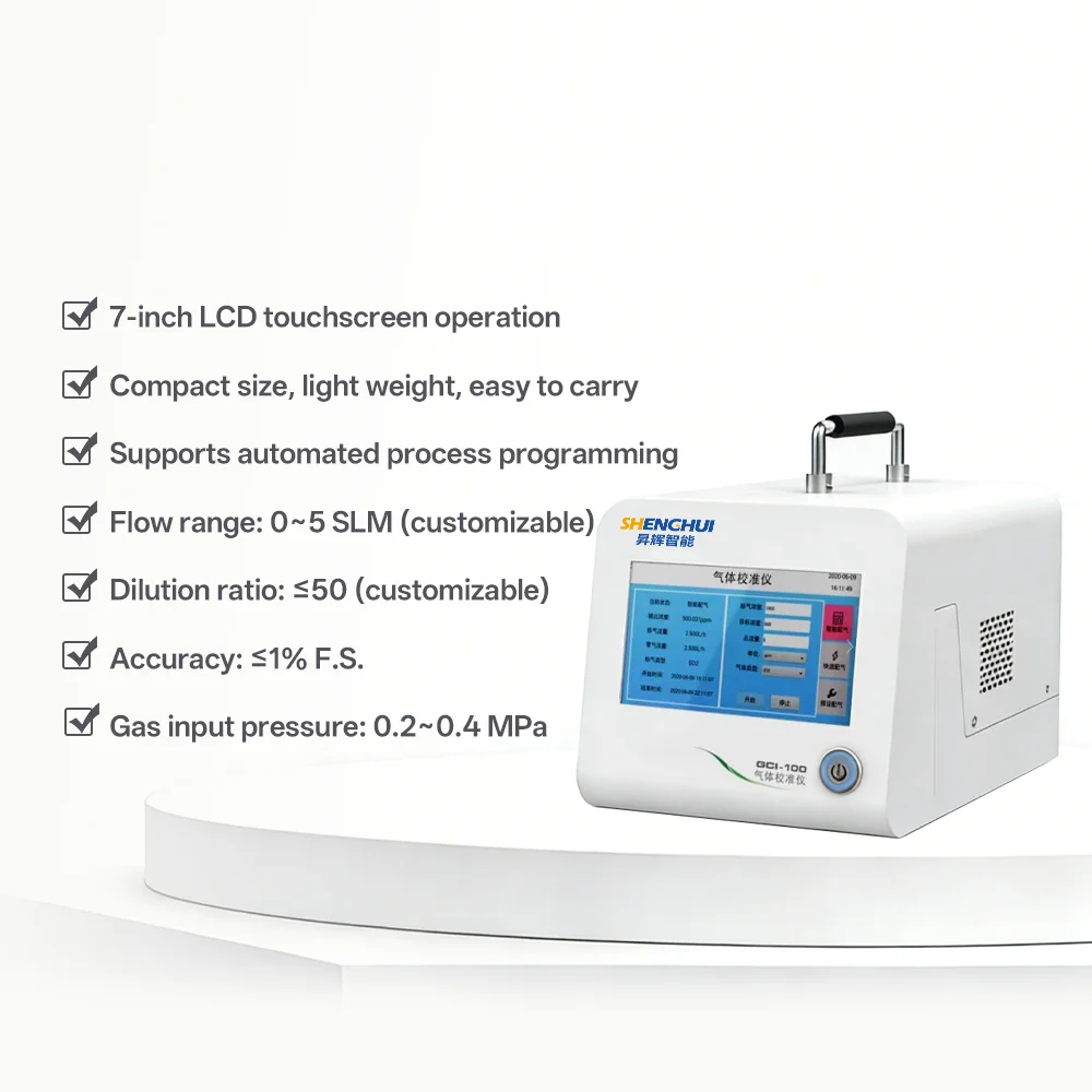 High Precision Multi-Point Dynamic Dilution Calibrator Digital Air Gas Flow Meter Calibrator and Flue Gas Monitor Calibration