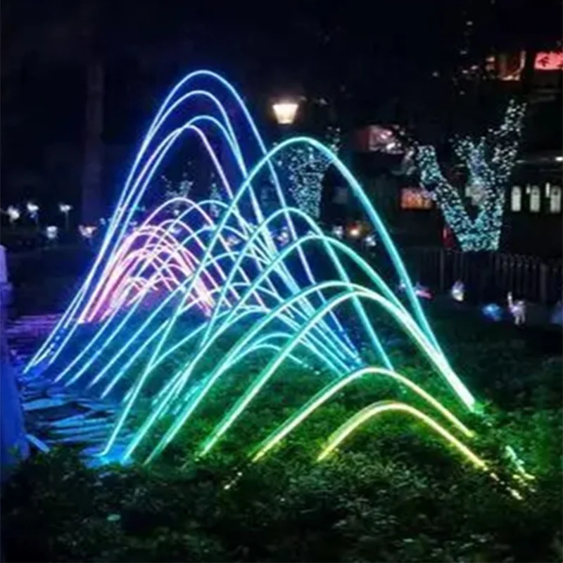 Outdoor Decorative  LED Modeling Lights Scenic Park square Block Hotel Garden Smooth Line Lights Colorful Landscape Lights