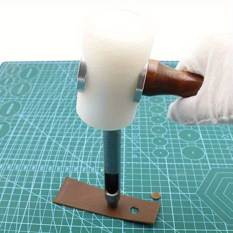 1/2 Stück professionelle Lederhandwerkshämmer, Nylon-Schlägel mit Holzgriffen zum Stanzen, Drucken, DIY-Projekte, Arbeitswerkzeuge