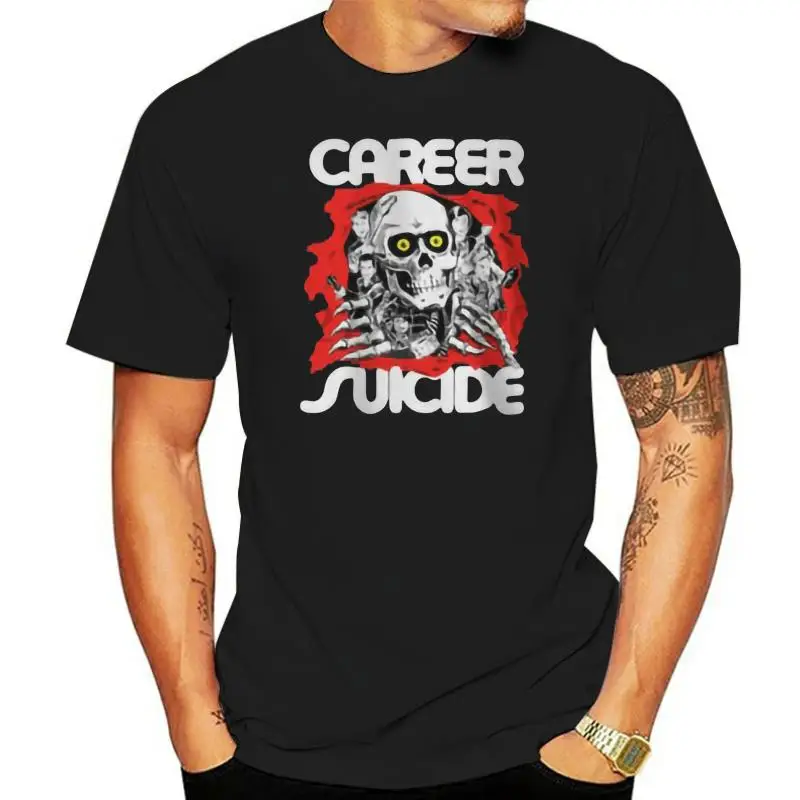 New Career Suicide Hardcore Punk Short Sleeve Regular Tees Black Mens T-shirt