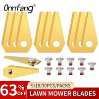 Onnfang 9-27PC Replacement Lawn Mower Blade Stainless Steel Titanium Blades Robotic Mower for Bosch Indego Robot Lawn Mower