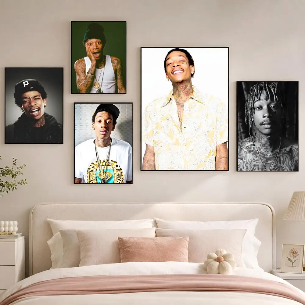 Rapper W-Wiz Khalifa Poster Room Decoration, Home Wall Art Printing, Waterproof Bedroom Poster, Gift