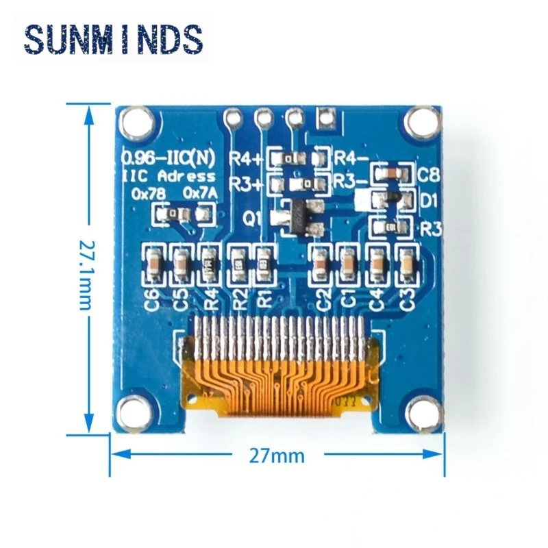 1pcs Blue or white 128X64 0.96 inch OLED LCD LED Display Module For  0.96" IIC SPI Communicate