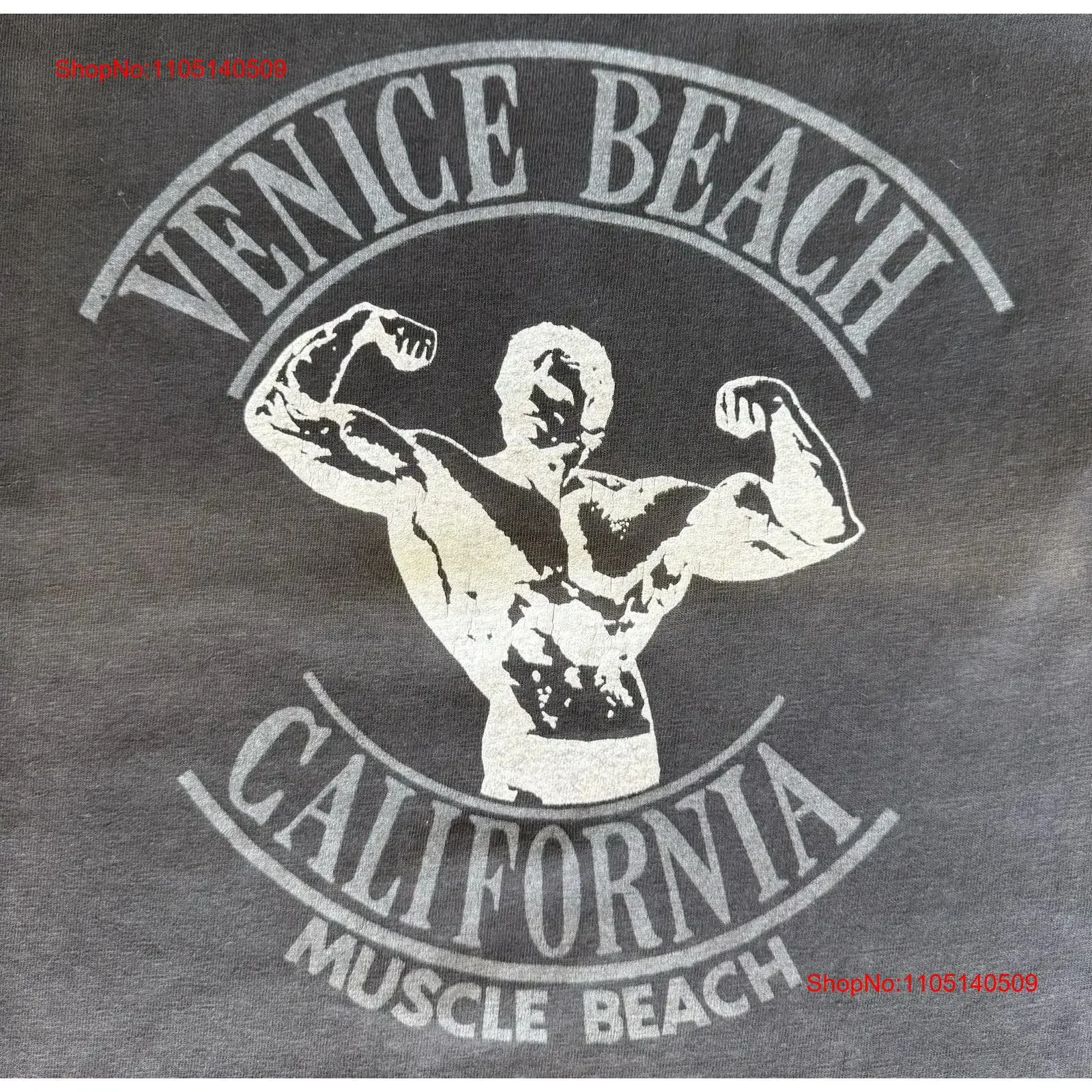 Camiseta VINTAGE MUSCLE BEACH VENICE 80S culturismo gimnasio mundo GOLDS XL vintage lavado Top para uso diario transpirable Casual