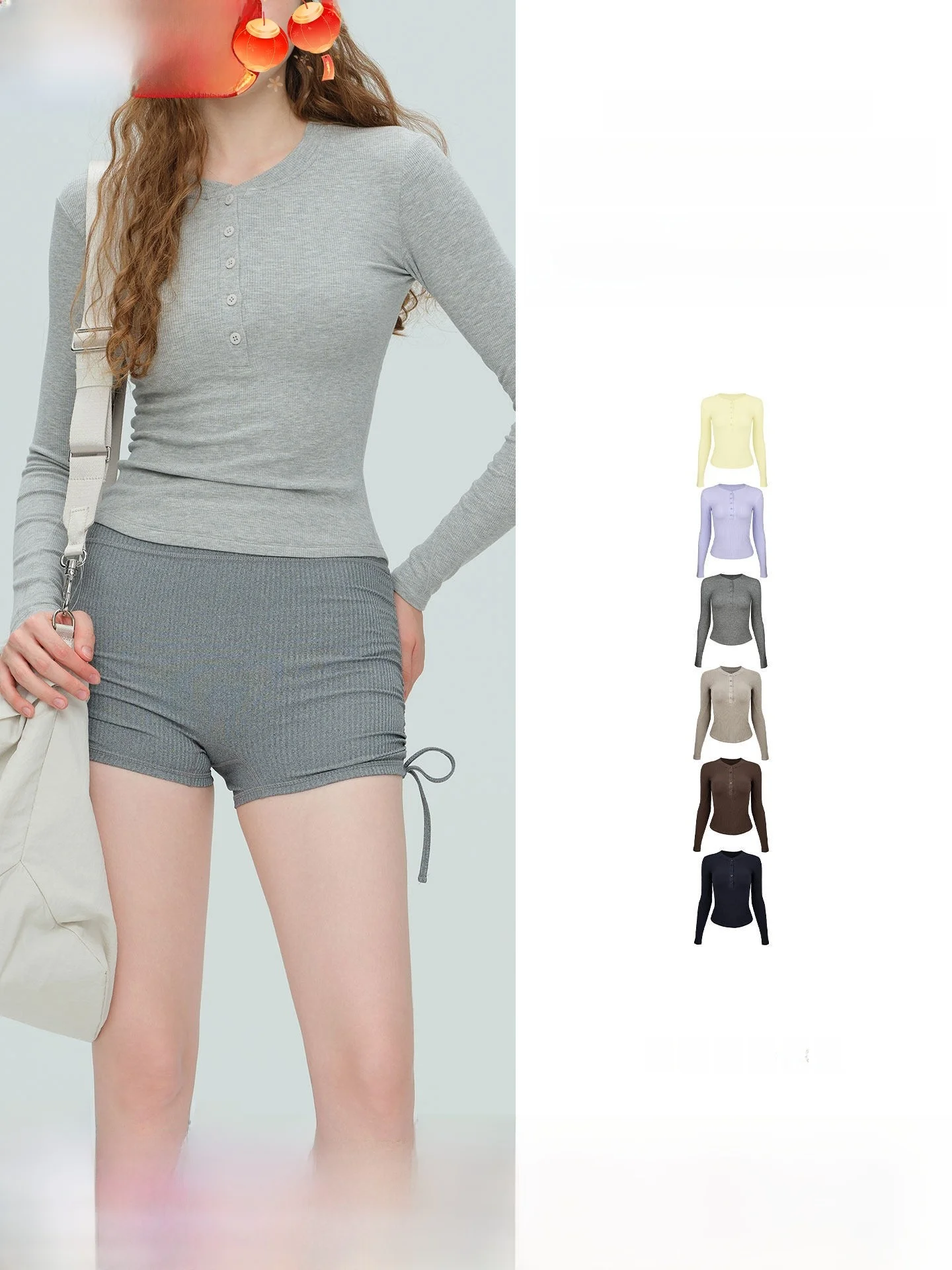 

Женская облегающая спортивная одежда для похудения: дышащая повседневная футболка с длинным рукавом на пуговицах для йоги и фитнеса