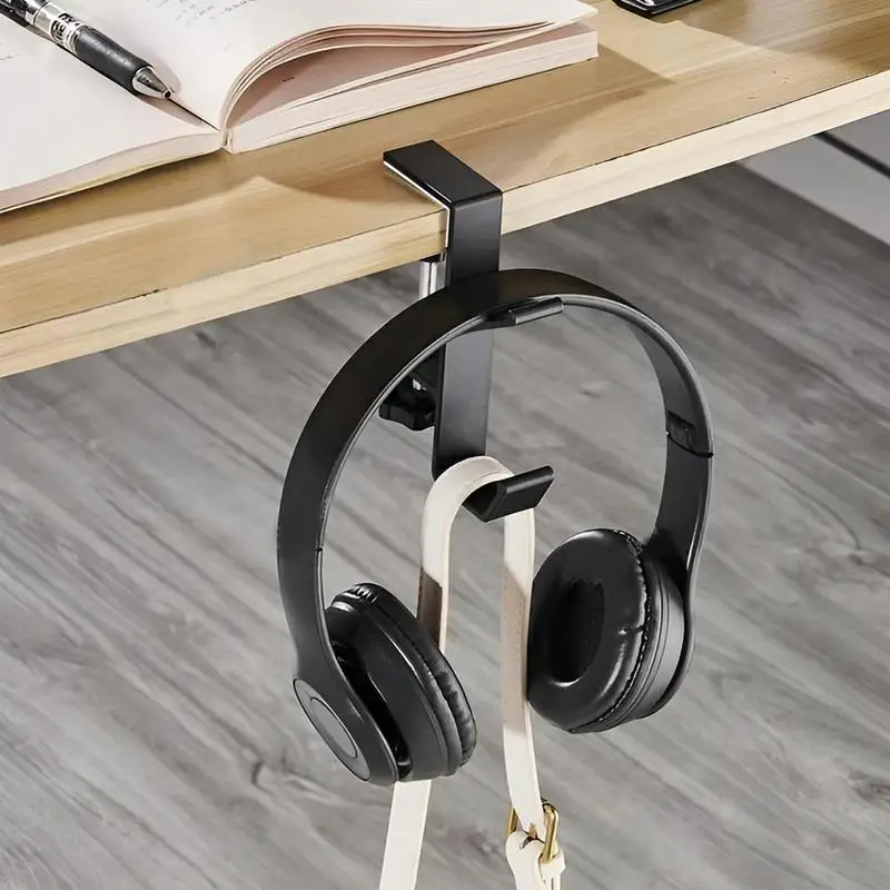 Adjustable Desk Edge Hook Gaming Headset Desk Hanger Backpack Storage Hanging Hook Holder Punch free Home Office Organizer