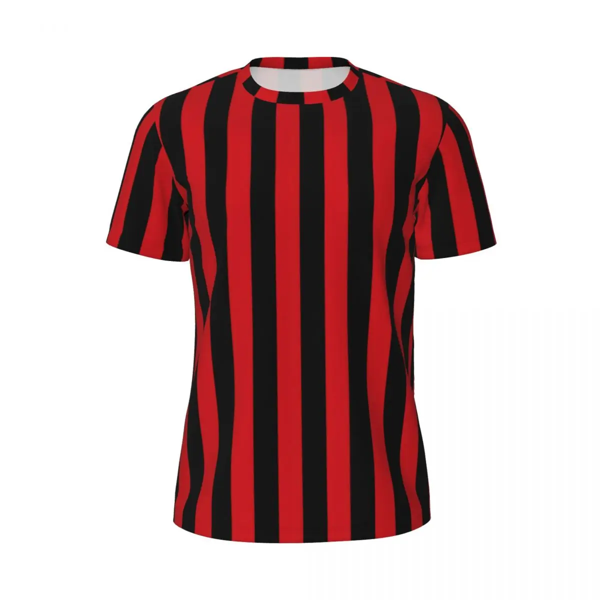 Vertical Striped T-Shirt Red and Black Stripes Novelty Sportswear T Shirts Short-Sleeve Quick Dry Tshirt Summer Vintage Tees