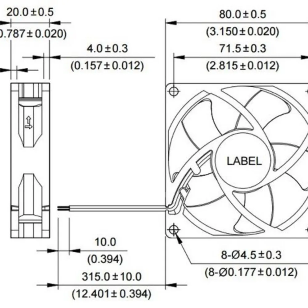 8cm Axial Case Fan for Delta AFC0812DD 80mm PWM Fan, 12V, 0.75A, 1800-5000 RPM, High-Speed Cooling Fan