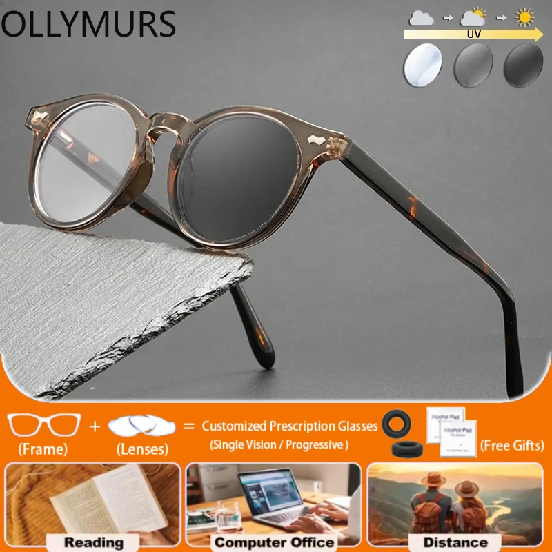 

Очки Ollymurs (S) New Classic с маленькой круглой оправой, светофильтрующие, для чтения, с диоптриями, для коррекции близорукости, компьютерные, синие, без диоптрий