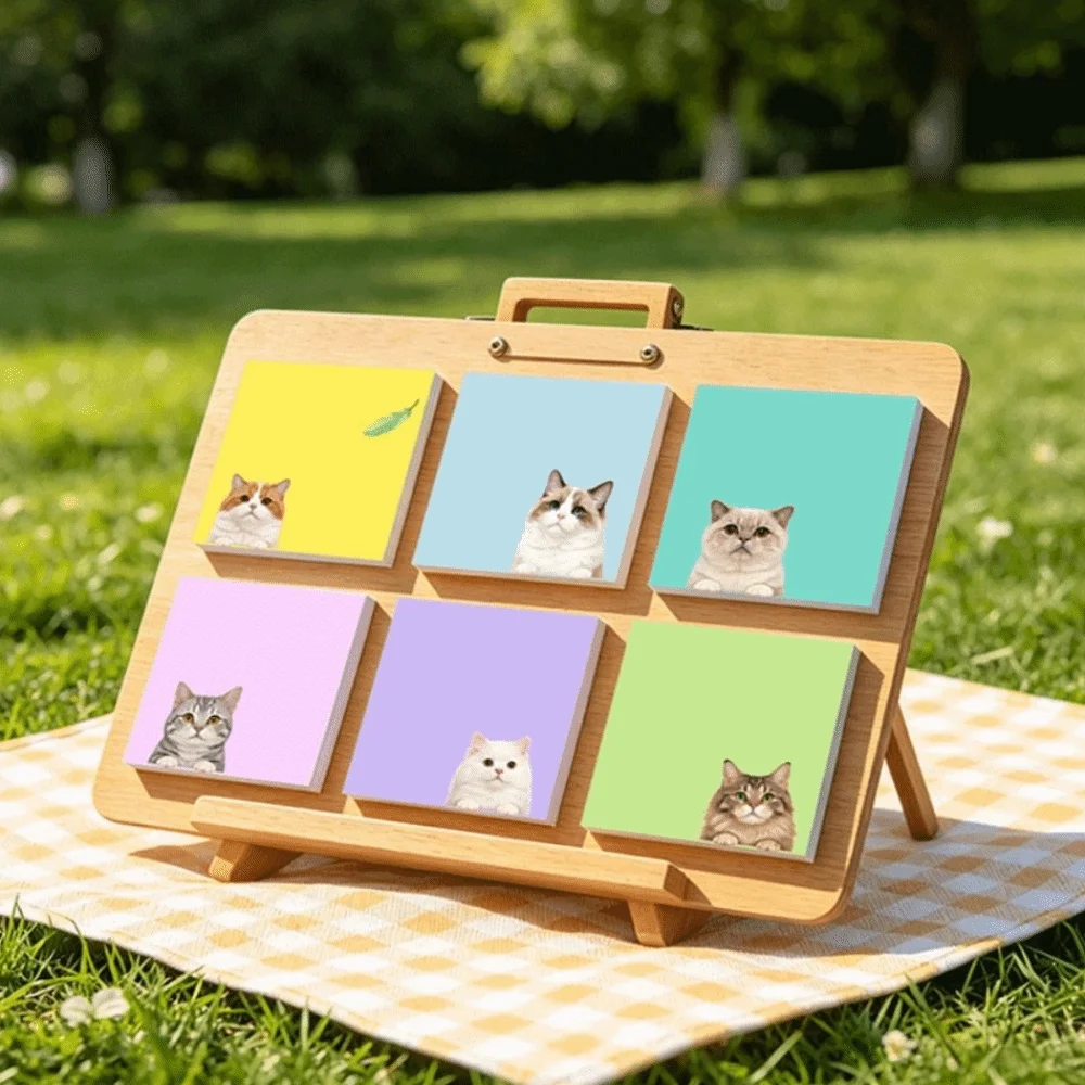 Animal Pattern Animal Sticky Notes Cartoon Kitten Puppy Macaron Cat Cat Dog Note Pad Self-Adhesive Cute Design