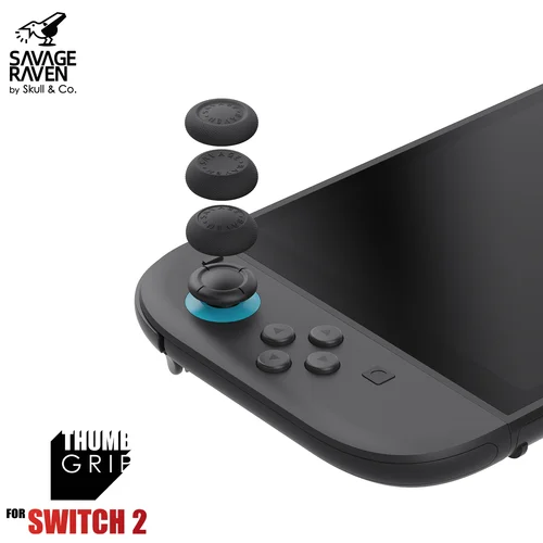 Imagen 1 del producto Savage Raven by Skull & Co. Juego de agarre para pulgar con tapa de joystick FPS CQC Cubierta para palanca de mando para Nintendo Switch 2