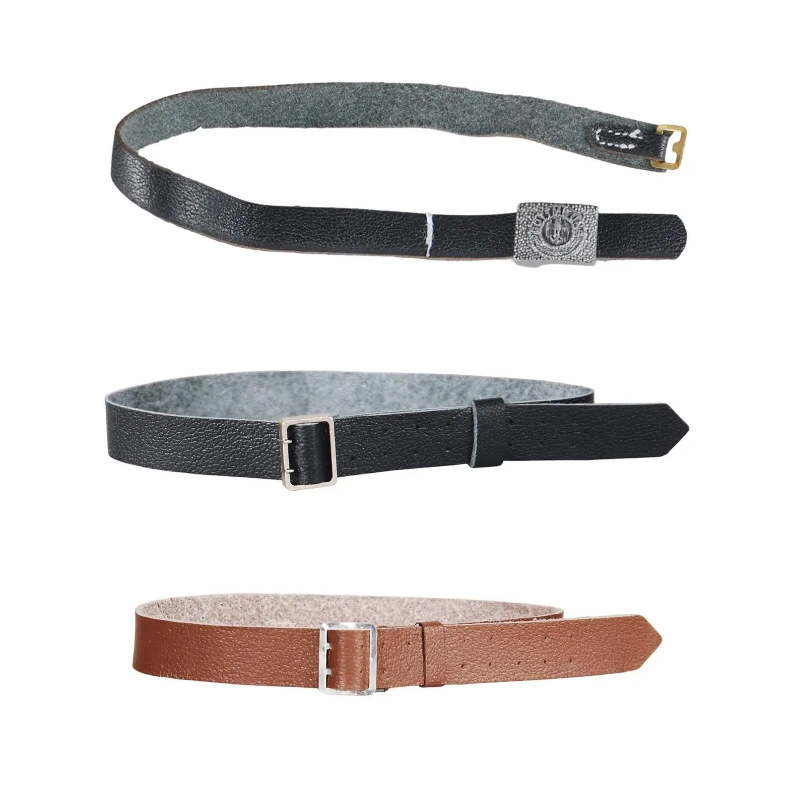 Ceinture pour figurine d'action 1/6 pour figurine homme de 12 pouces, en cuir PU avec boucle en métal, ceinture de taille