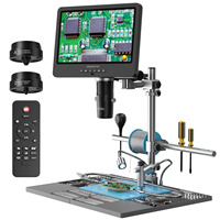 Andonstar AD249S-M-Plus Trinocular 10'' High Definition Digital Microscope With 10-inch Screen + Extension Base For PCB Repair