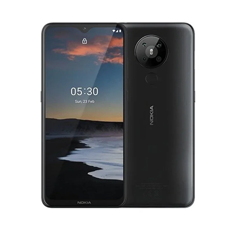 هاتف Nokia 5.3 4G الذكي بشاشة 6.55 بوصة وحدة المعالجة المركزية Qualcomm Snapdragon 665 سعة البطارية 4000 مللي أمبير في الساعة هاتف مستعمل بشاشة كاملة