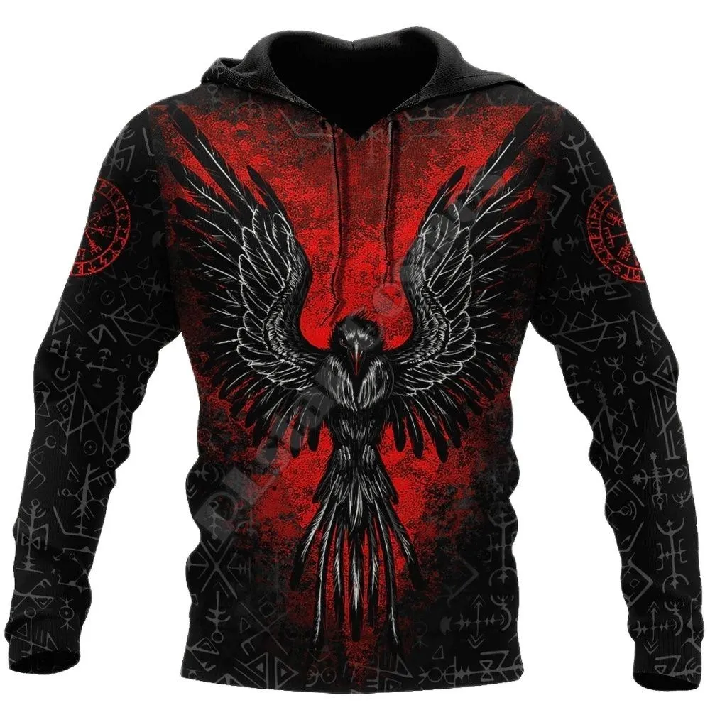 2023 Fashion Nw Retro Men Hoodies Wolf And Dragon Tattoo 3D All Over Printed Mens Sweatshirt Unisex Vintage Long Sleeves