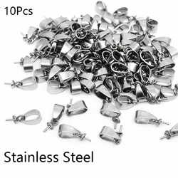 10pcs Stainless Steel 3/4/5/6/8mm Pearl Tray Bead Caps Clasps Clip Fitting Round Beads Pendant for DIY Necklace Jewelry Findings