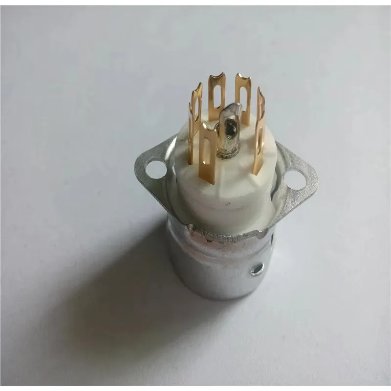 Siège de prise de Tube en céramique GZC7-F-B, support de siège à 7 broches, douilles de Tube pied argenté pour amplificateur à tube 6J1 6J2 6X4 6z4, bricolage