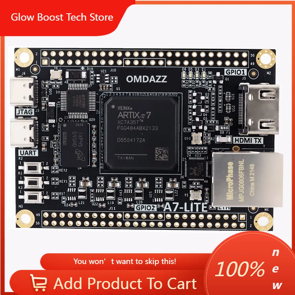 

NYDIY kit Electronic FPGA Development PCB Board Artix7 XC7A35T XC7A100T Demo Board with UART Ethernet PHY HDMI-compatible JTag