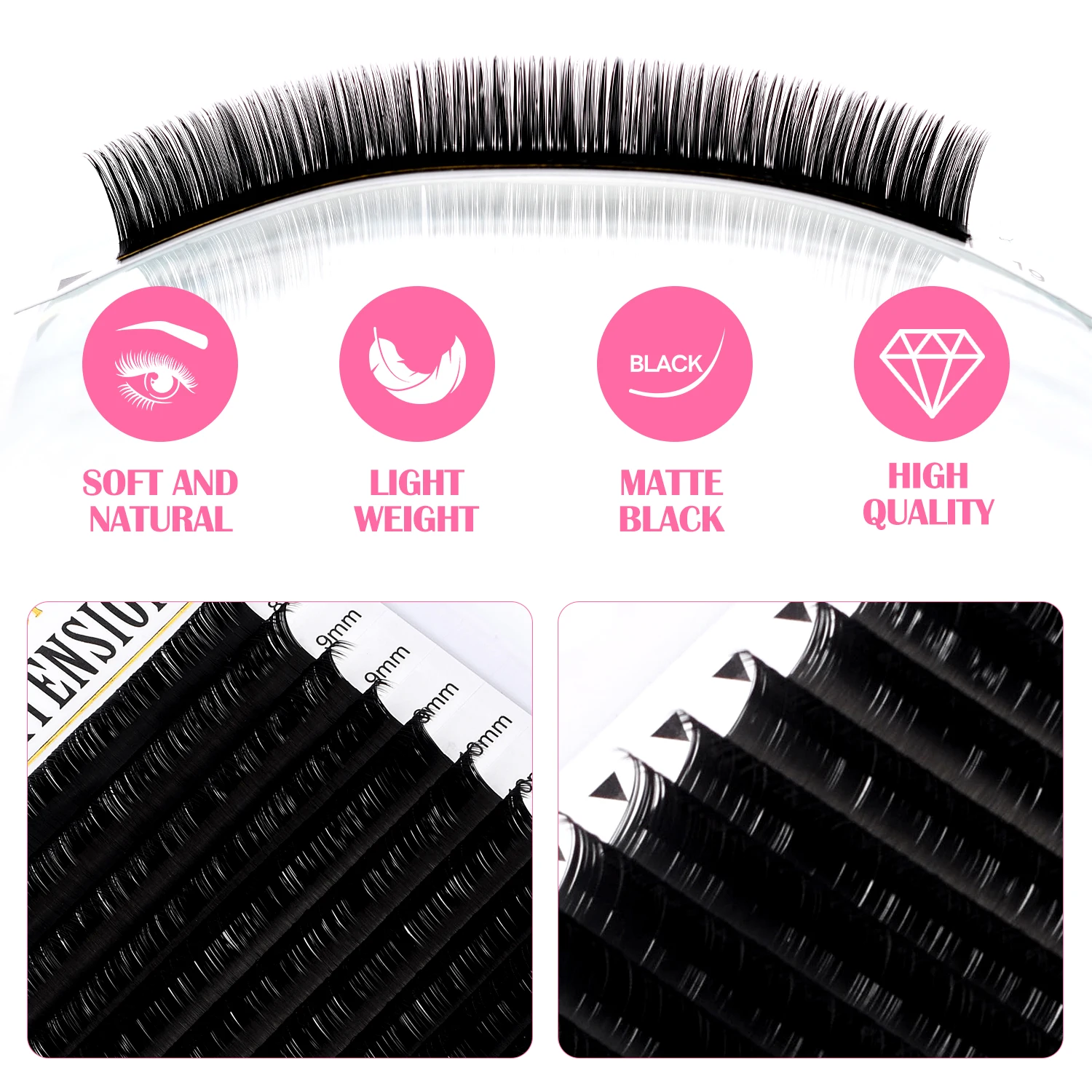 ARISON 20 Rows False Eyelashes 8-16mm Eyelashes Extension Supplies Stable Curl Professional Makeup Tools