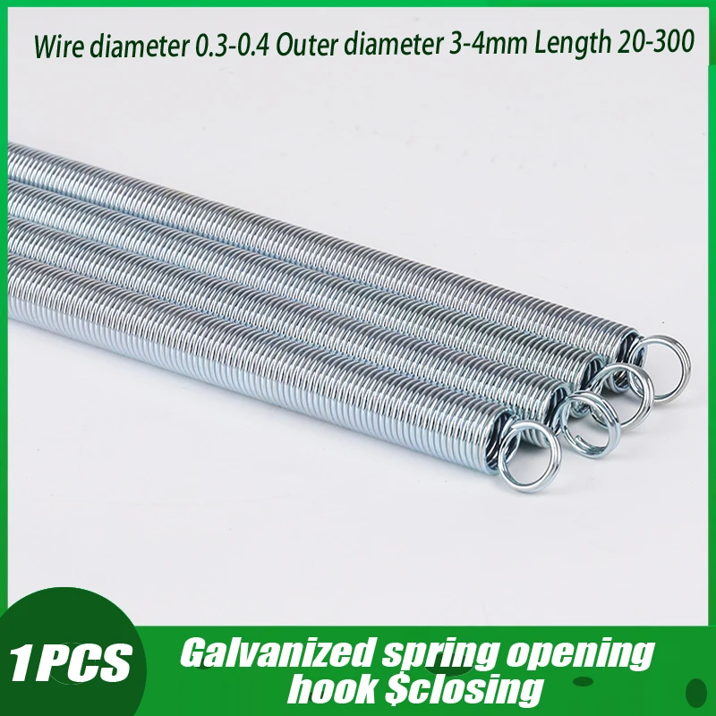 

Stainless Steel Open S Hook Tension Spring Tensile Springs Galvanized Stretching Spring Wire Diameter 0.7mm O.D 6-12mm L 15mm