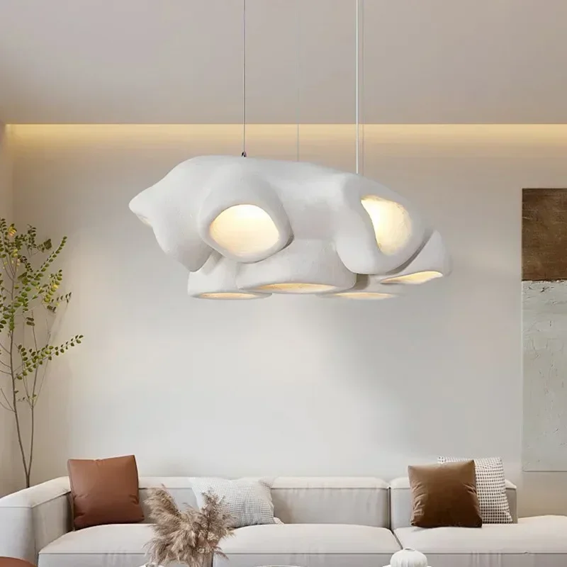 

Nordic Living Room Wabi Sabi Chandelier Minimalist Designer Dining Room Decoration Lamp Bar Restaurant Cafe LED Pendant Lighting
