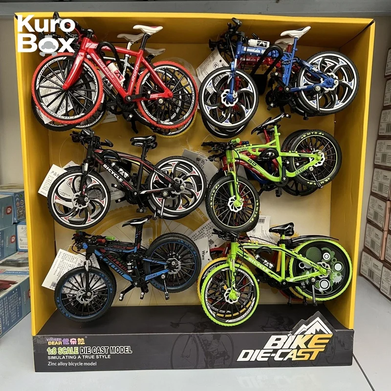 Yooler Bear Die Cast Alloy Simulation Bicycle Model 1 8 Scale Mountain Road Bike Kids Desk Ornament Toy Gift For Cycling Lovers
