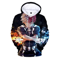 Loose Sweatshirts 3d Printed Anime My Hero Academia Cosplay Todoroki Hoodies Kids Novelty Unisex Tops Comfortable Autumn Winter