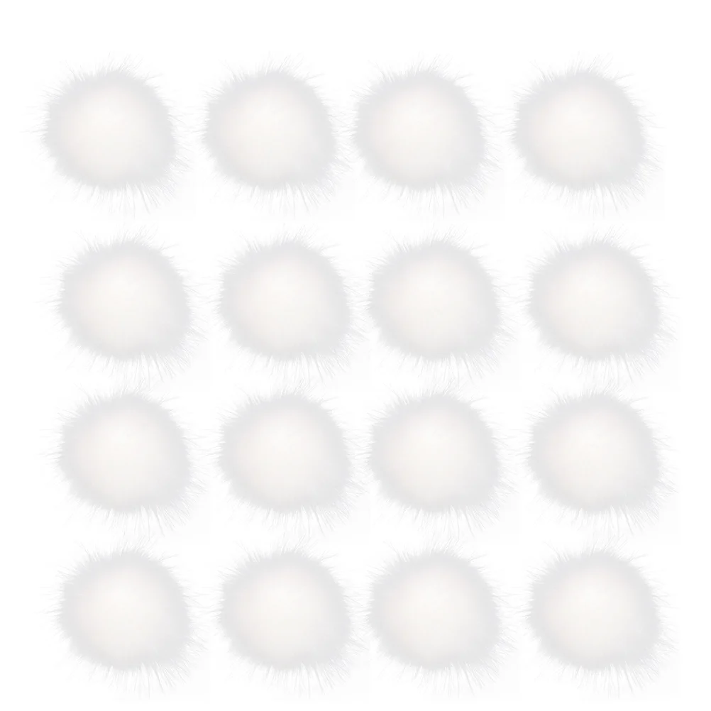 16 Pcs Fur Ball Keychain Craft Faux Fabric Plush Clothes Hat Decor Clothing Accessories Baby