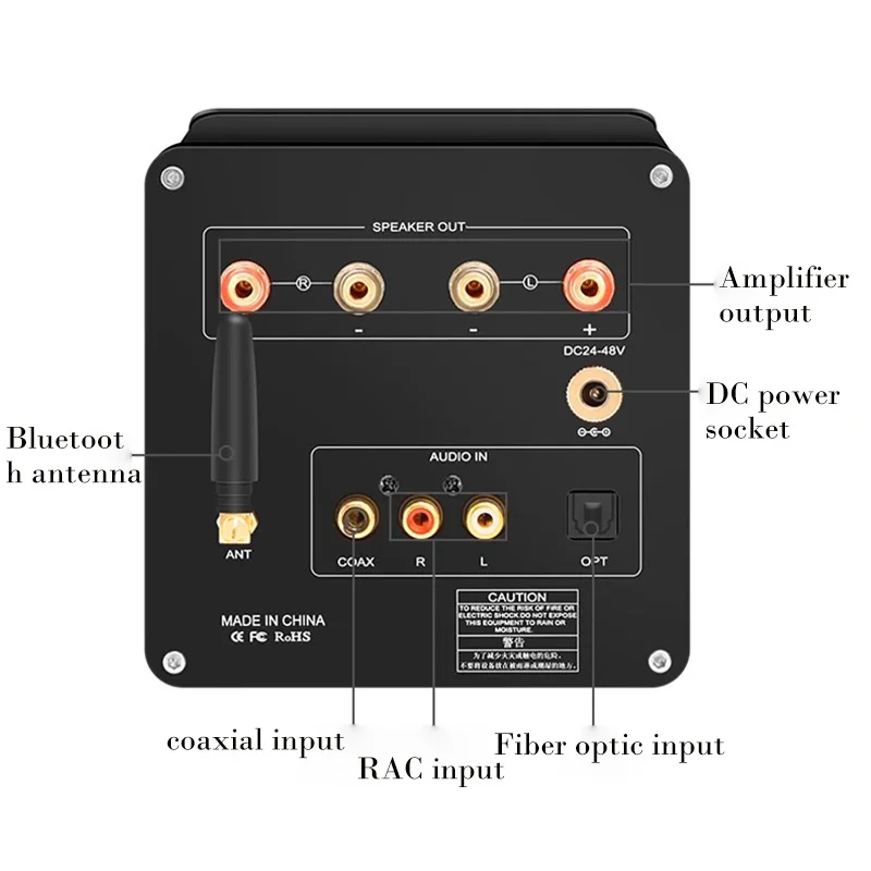 مكبر صوت HiFi رقمي من AIYIMA ، SMSL D325Max ، TPA3255 ، محوري بصري ، بلوتوث ، من من من من من من ، إلى W ، صوت رقمي ،