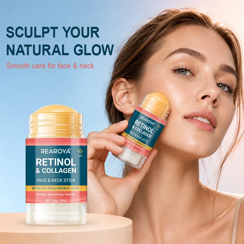 Retinol Face and Neck Treatment Bar with Firming Elasticity Improve Loose 5% Hyaluronic Acid Skin Cream Moisturizes Brightens St