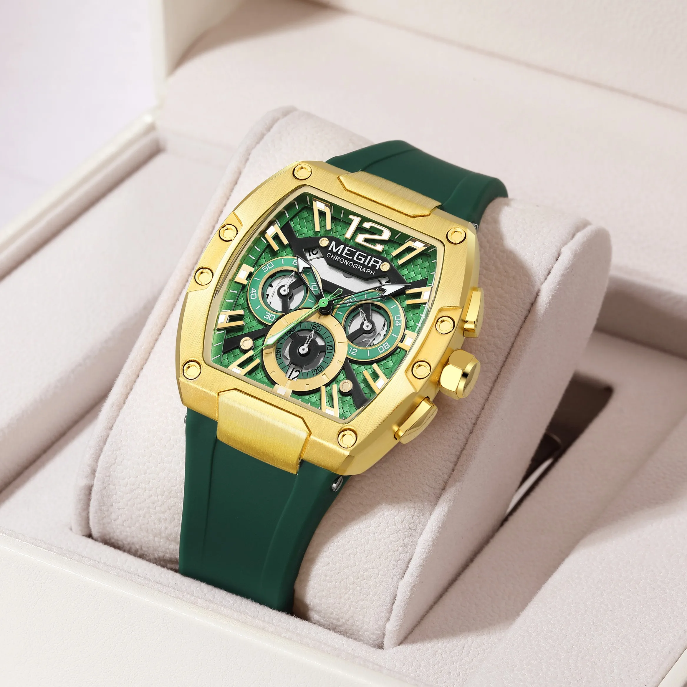 Foreign Trade Watch Large Dial For Men Quartz Waterproof Sport Square Luminous Watch For Men