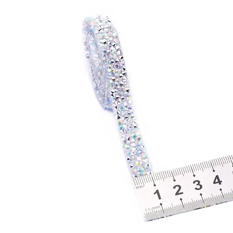 High Quality 1cm White AB Diamond with Resin Pointed Bottom Rhinestone Patch DIY Clothing Wedding Dress Gift Box Accessories