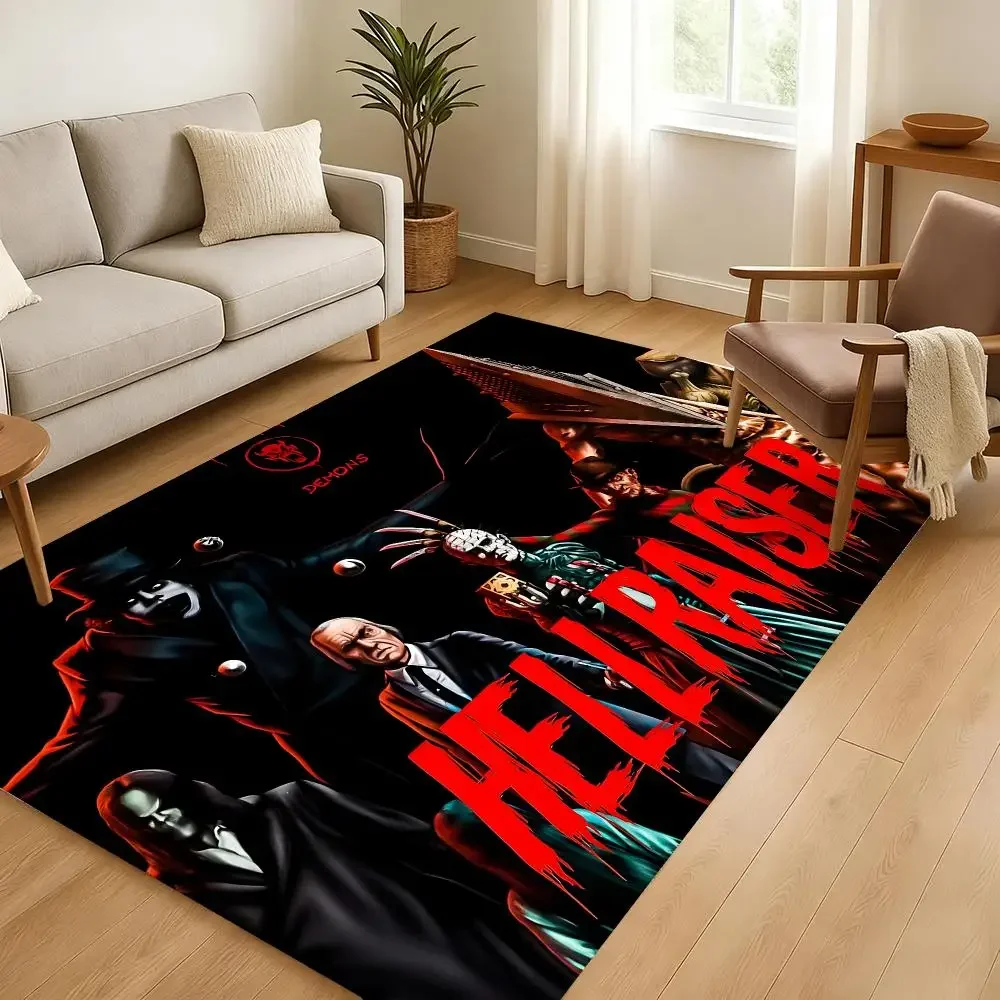 Hellraisers Horror Movie Fans Floor Mat Soft Thickened Absorbent Non-Slip Bedroom Living Room Door Mat Home Decor Flannel Rugs