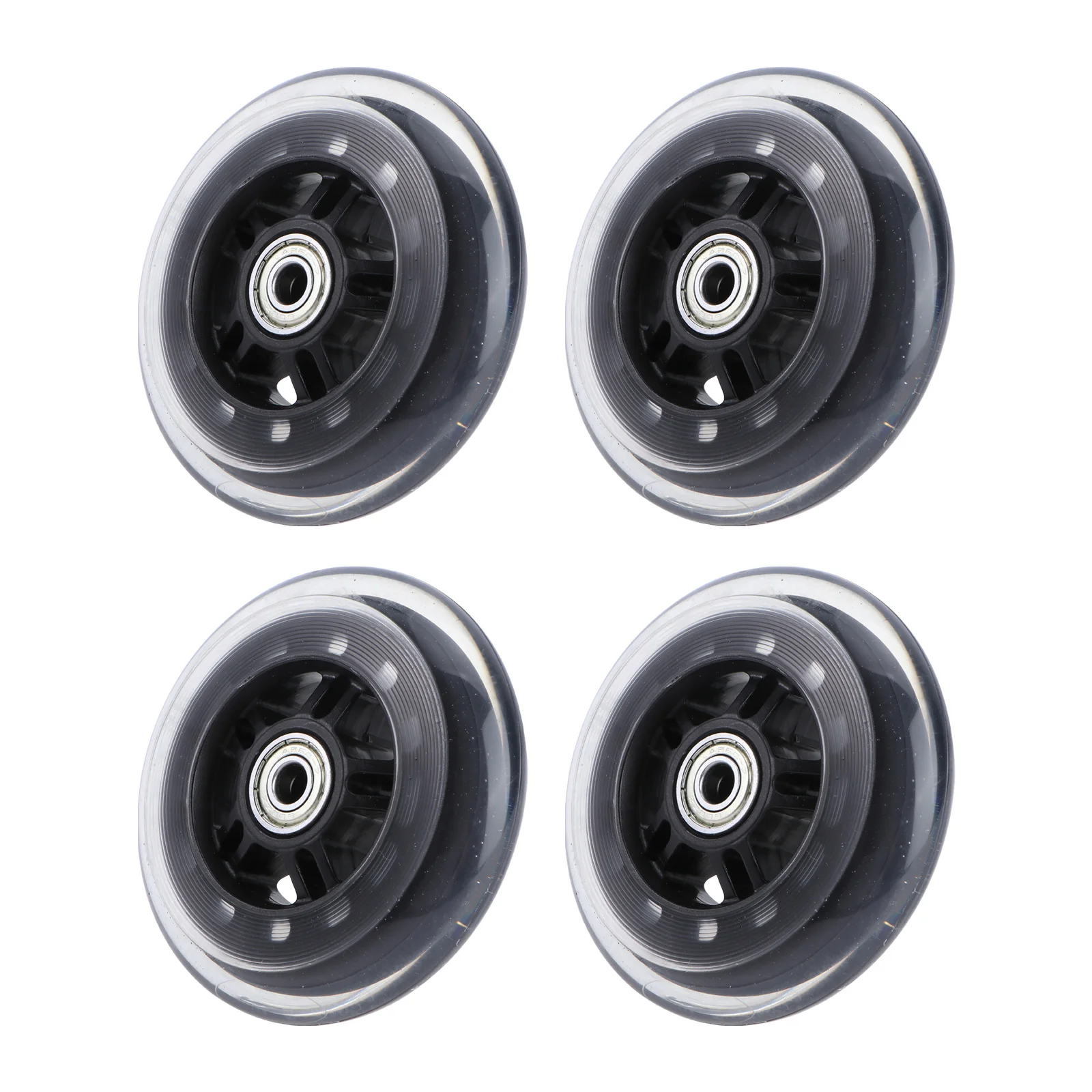 4 Pcs Transparent Wheel High Elastic Scooter Parts Luggage Wheels Component 10X10X24CM Supplies