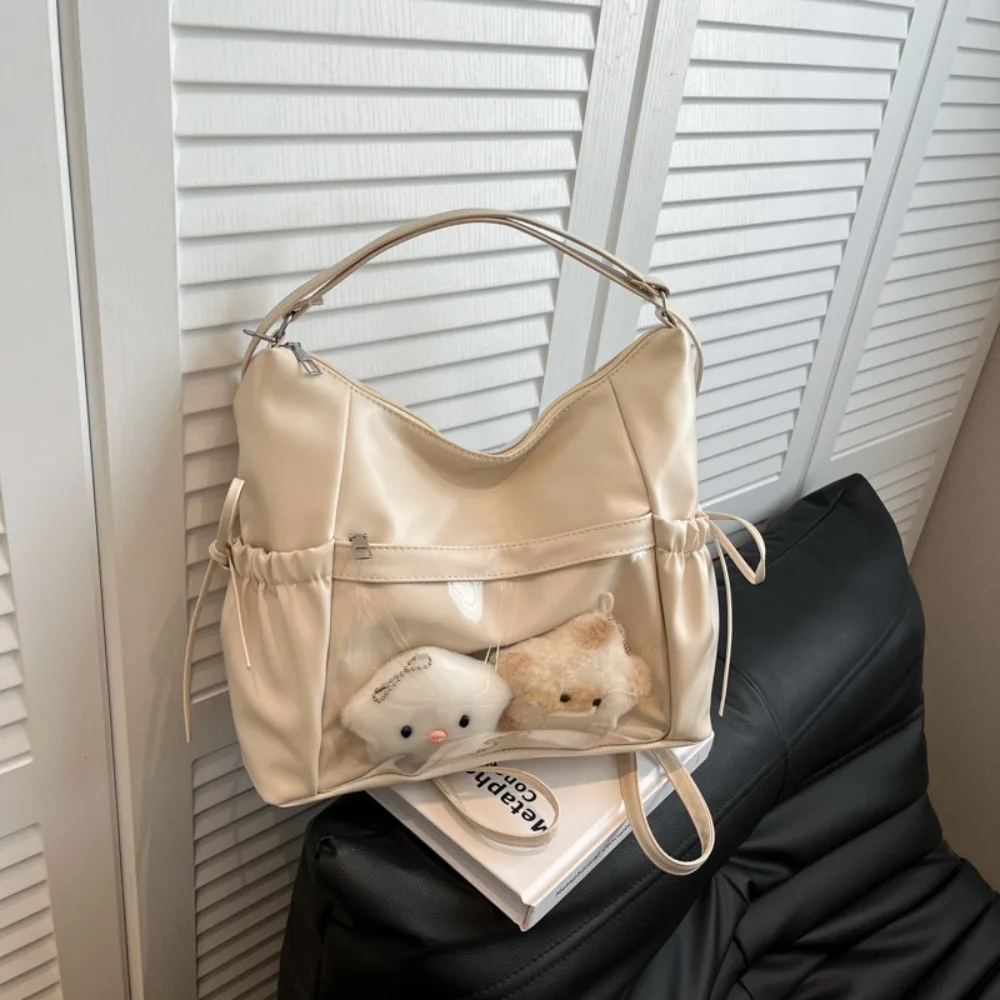 

New Design Bow Shoulder Bag Korean Style Large Capacity Crossbady Backpack Waterproof Leather Casual Commuting Bag Students