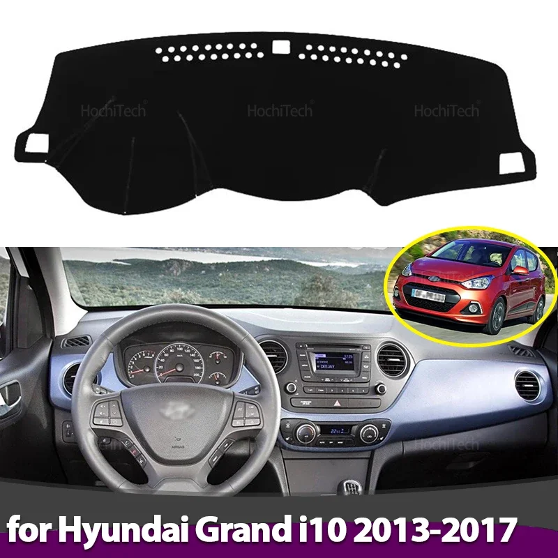 Anti-Rutsch-Armaturenbrett-Abdeckung, Schutzpolster, Autozubehör, Sonnenschutz, Teppich für Hyundai Grand I10 2013 2014 2015 2016 2017