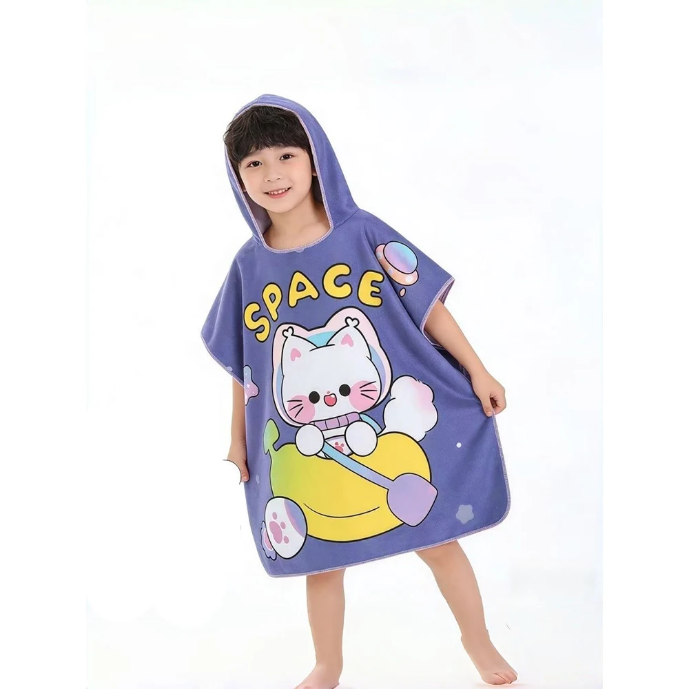 Adult Microfiber Hooded Beach Towel | Quick Dry Surf Poncho Changing Robe | Beach Bath Towel for Surfing & Beach Activities