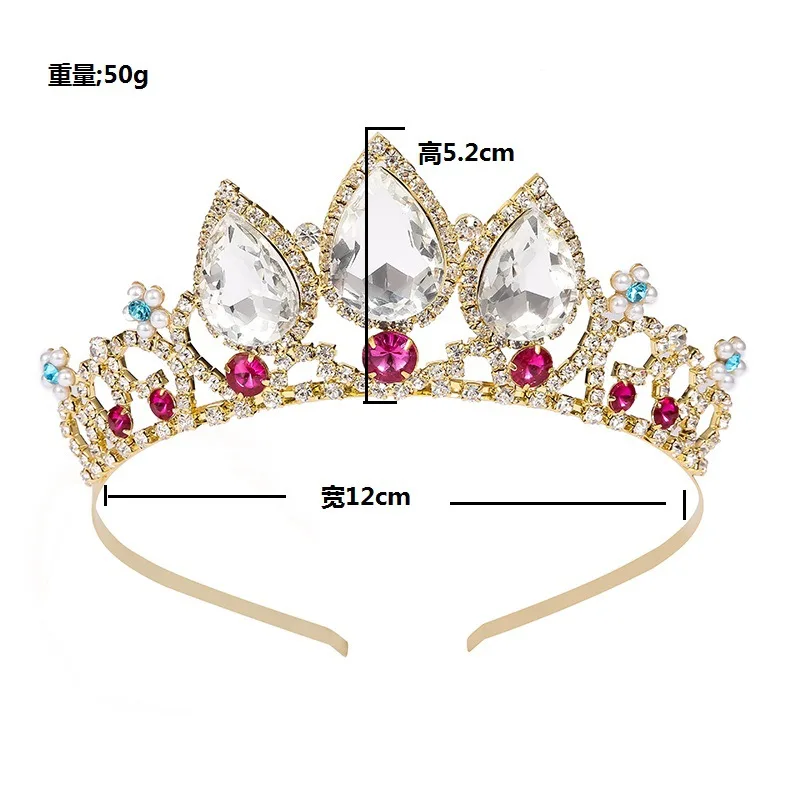 Happy Birthday Crystal Rhinestone Crown Hair Bands For Kids Girl Hoop Headband Wedding Prom Tiaras Hair Jewelry Accessories