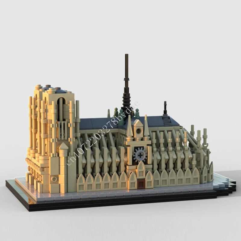 1041PCS MOC Medieval Castle Building Block Model Notre-Dame de Paris Technical Brick DIY Assembly Set Toy For Child Holiday Gift