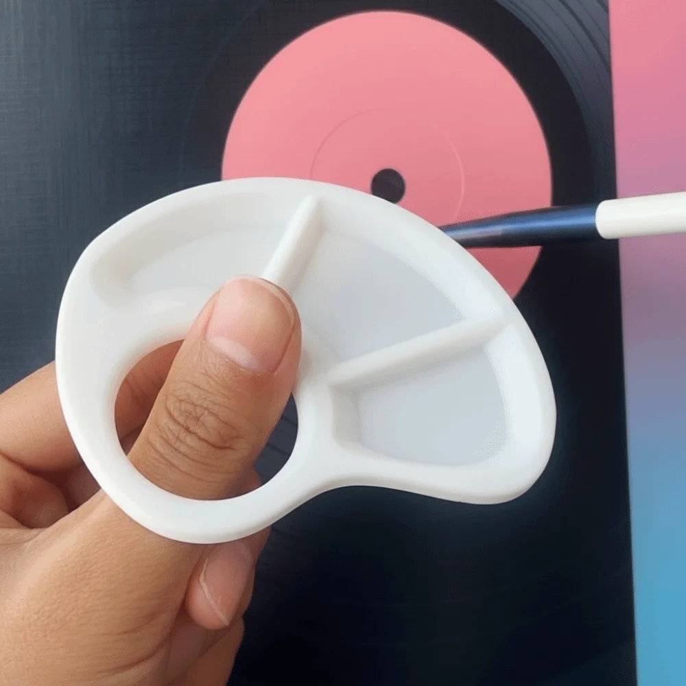 Professional 3D Printed Thumb Paint Palette Lightweight Easy Clean Paint Tray Portable Color Palette for Watercolor Paint