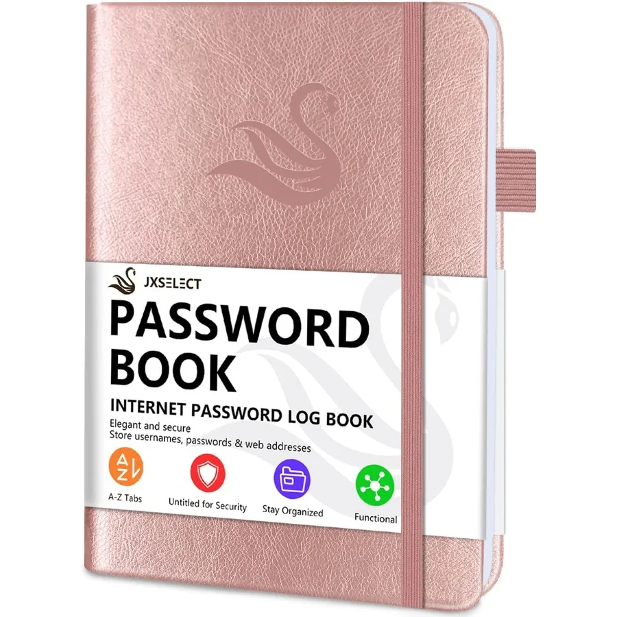 Элегантная книга паролей с алфавитическими вкладками Книга паролей в твердом переплете для интернет-сайта Вход в адресе 5,2 x 7,6 дюйма Пароль Ke