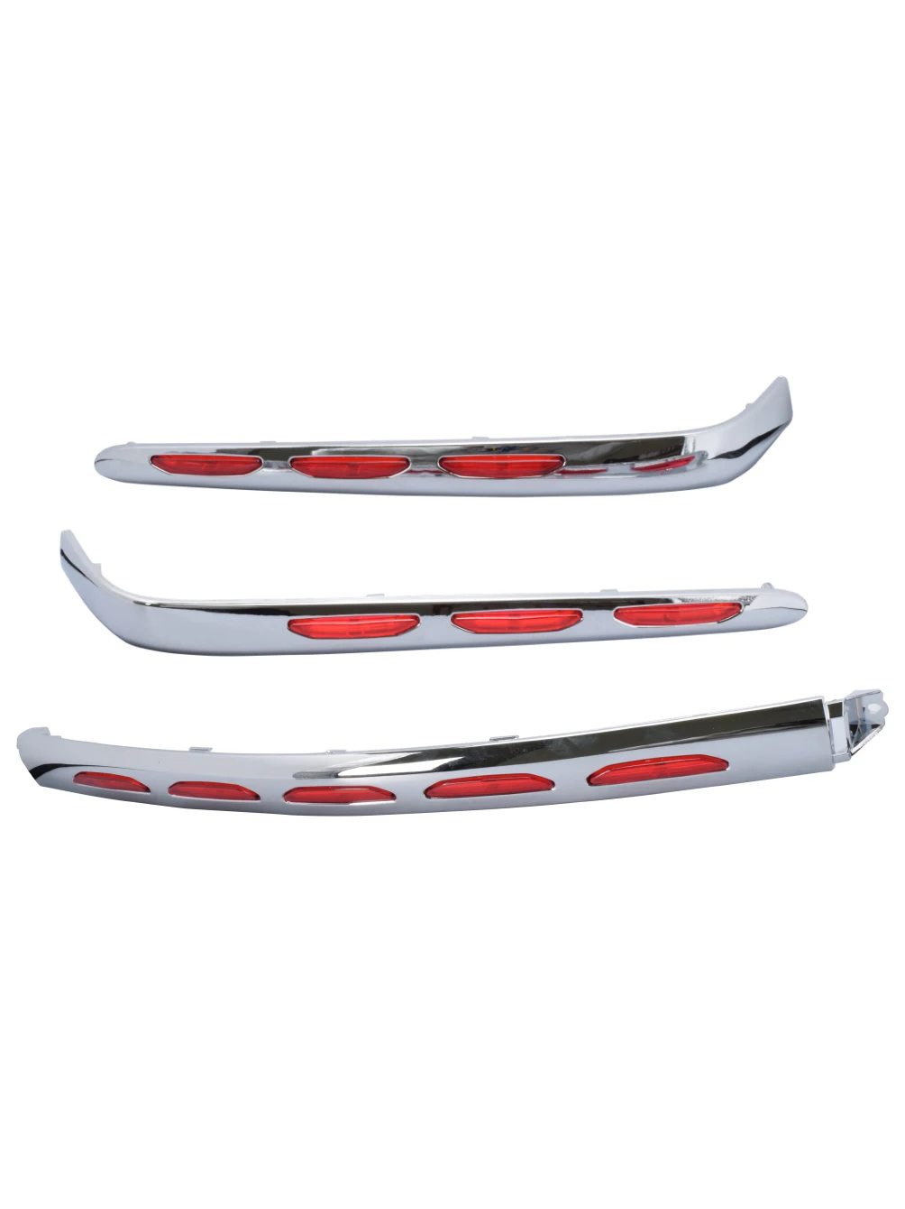 

For Honda GL1800 Goldwing 2001-2010 Motorcycle Lighted Trunk & Saddlebag Molding Chrome With Red Lens