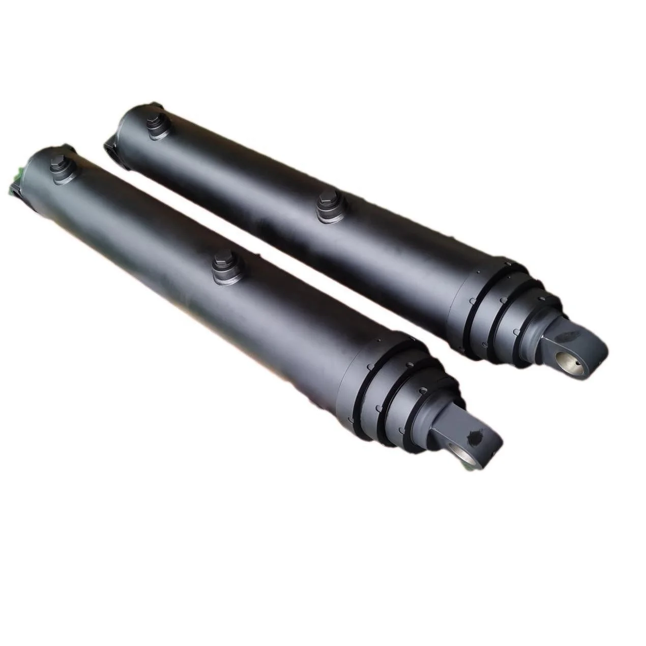 300 Ton Double Acting Hydraulic Cylinder Garbage Compactor 24 Inch Piston New Condition 2 Inch Pump 1.5 Years Powder Coated