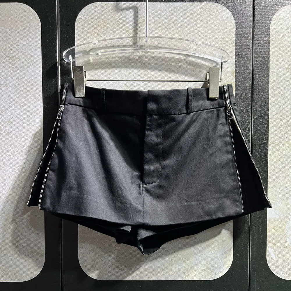 

High-quality 2026 summer fashion casual women's mini skirt with zipper decoration, trendy and sexy xy2640362